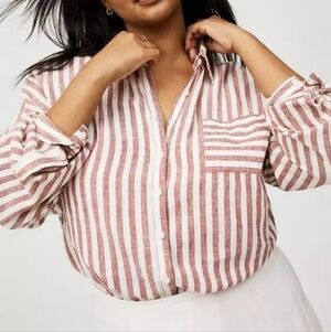 NWT Torrid Striped Button-Up Blouse - SIZE 2